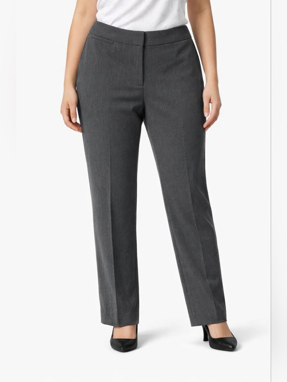 Talbots Straight-Leg Gray Pants Size 8P. See Description